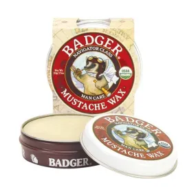 Badger Mustache Wax .75oz Tin - Navigator Class Man Care