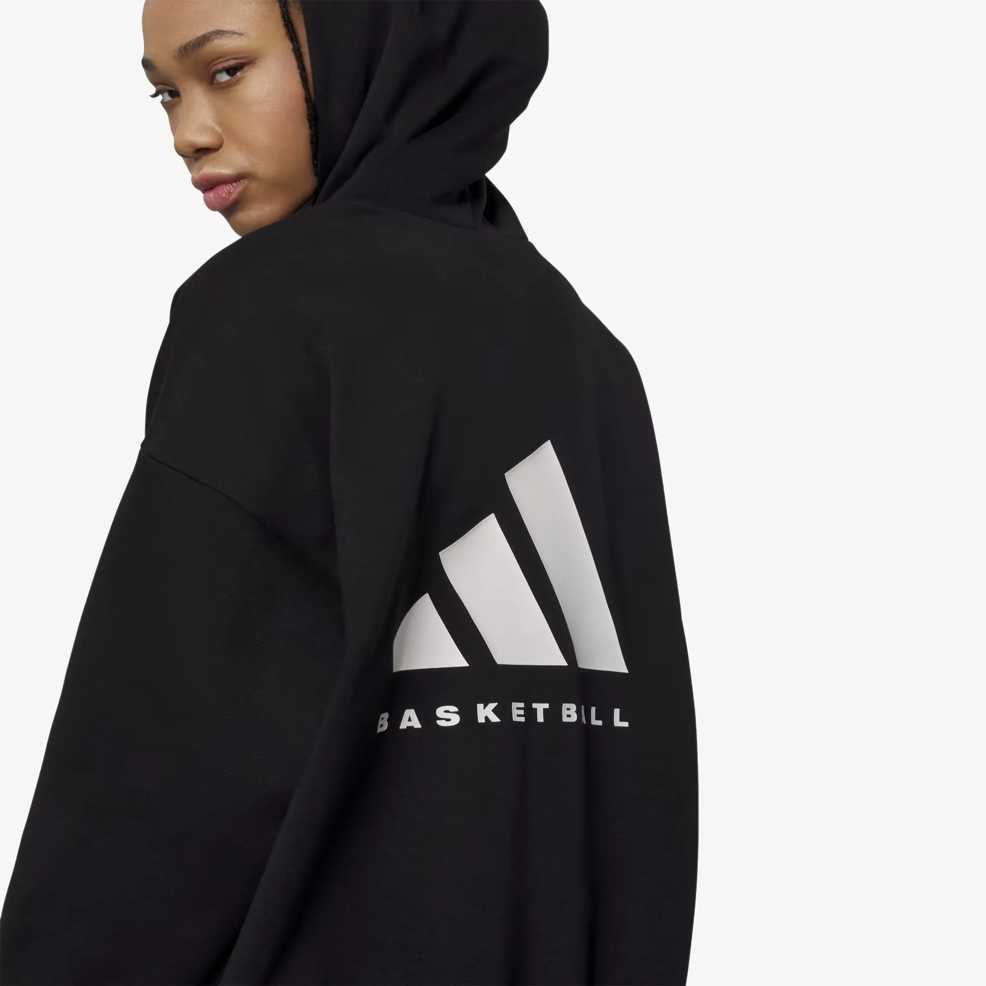 Adidas Originals | ONE BASKETBALL FLEECE HOODIE  { BLACK