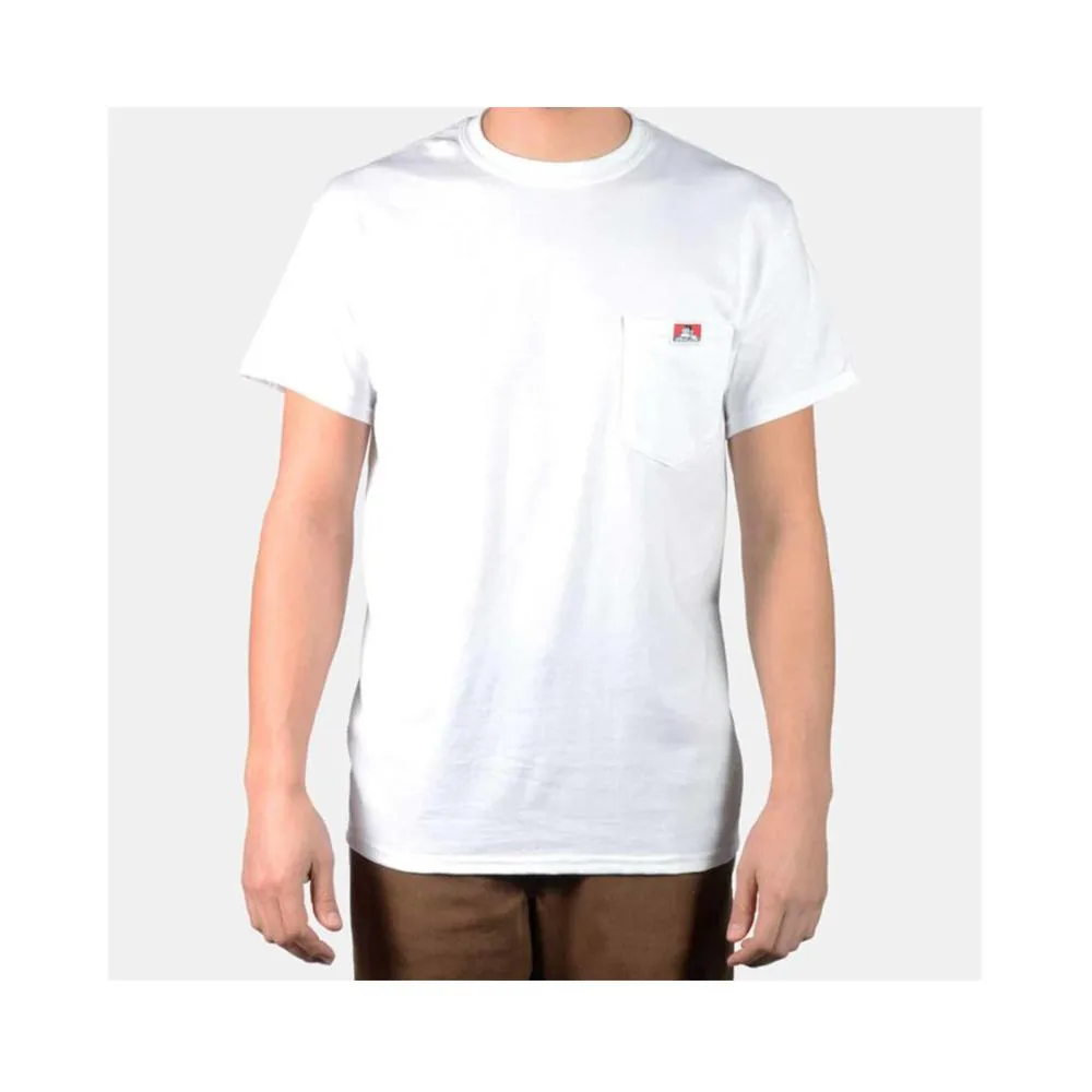 Ben Davis Classic Label Pocket T-Shirt White 9020 WHT