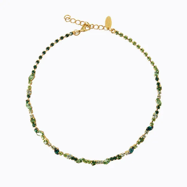 Caroline Svedbom Antonia Necklace Gold Green Combo