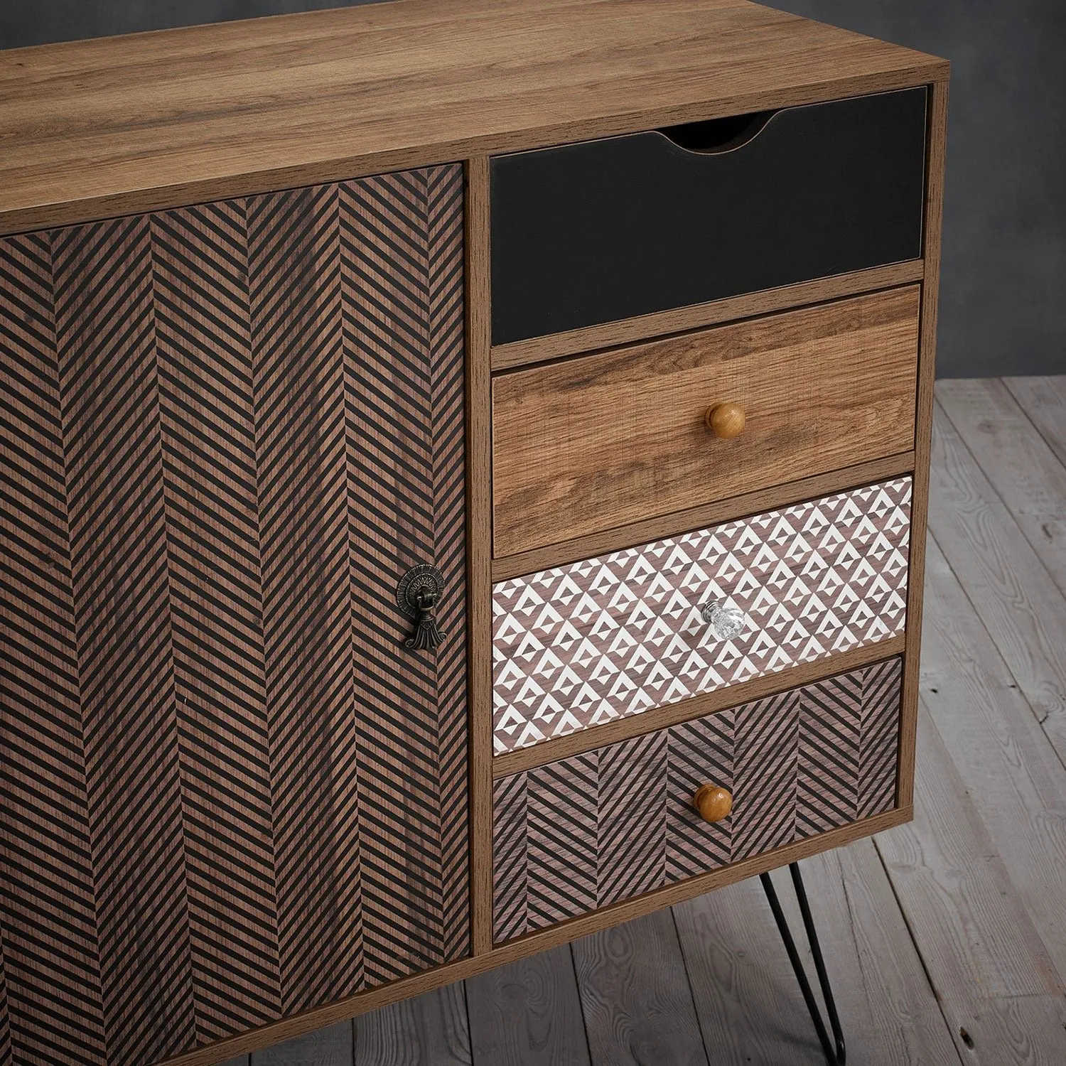 Casablanca Small 4 Drawers Wooden Sideboard