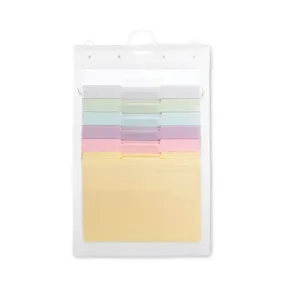 Cascading Wall Organizer, 6 Sections, Letter Size, 14.25 X 24.25, Blue, Clear, Gray, Green, Orange, Pink, Purple