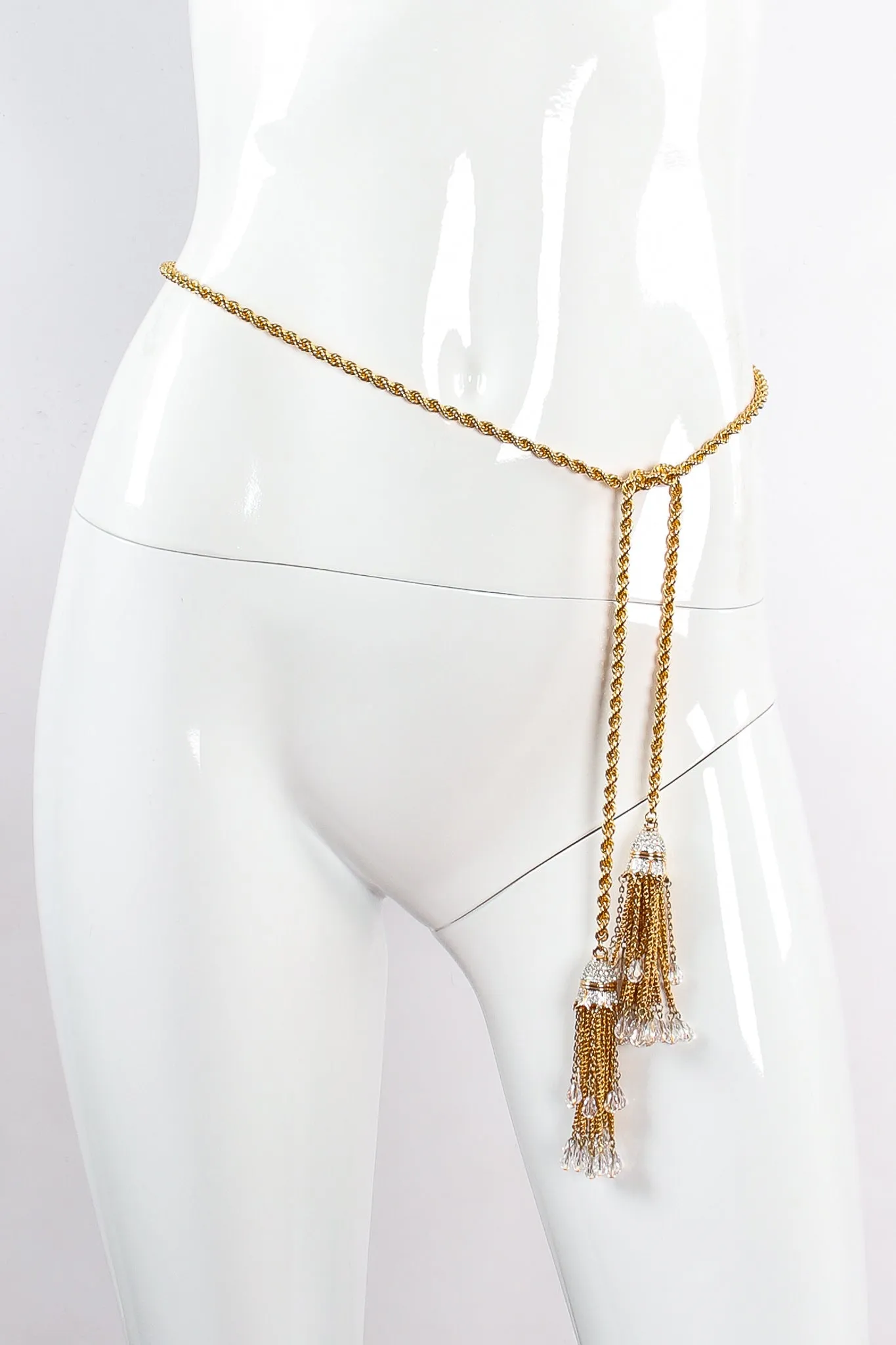 Crystal Bead Tassel Wrap Lariat