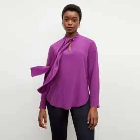 Darcy Top - Washable Silk :: Purple Jasper