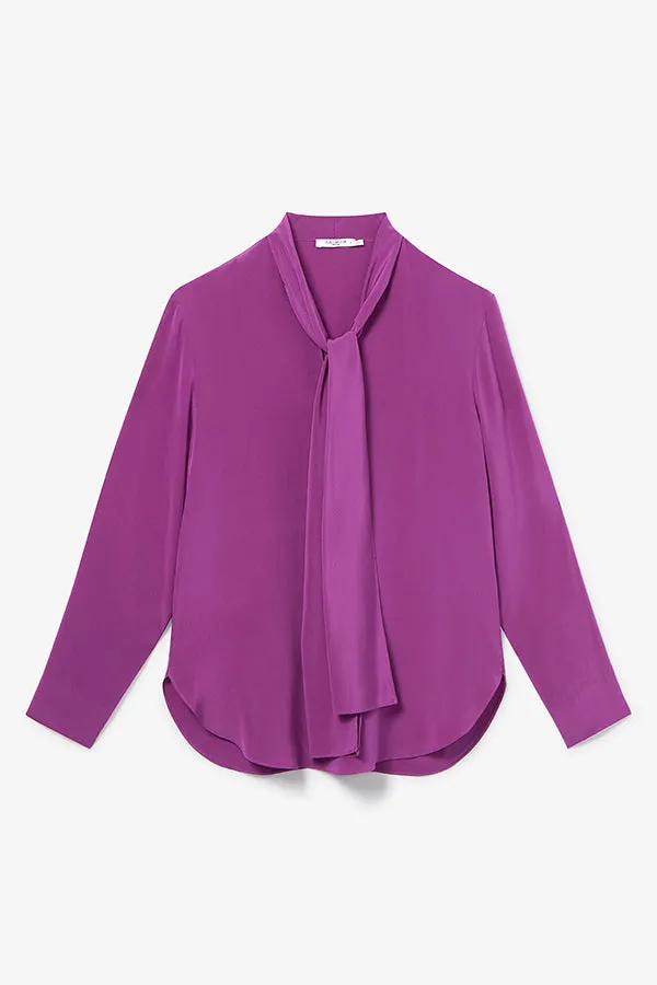 Darcy Top - Washable Silk :: Purple Jasper