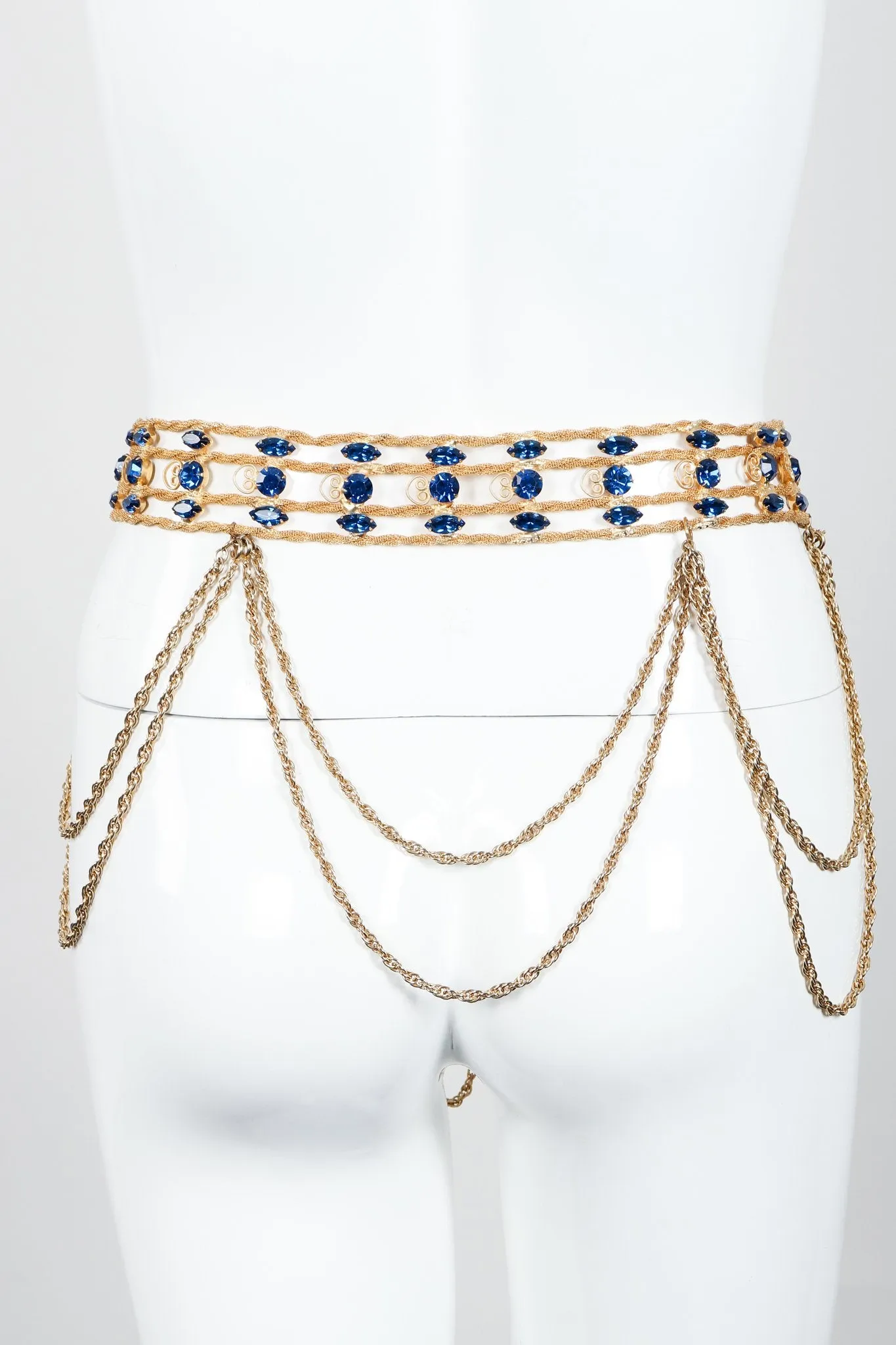 Draped Gold Gemstone Belt