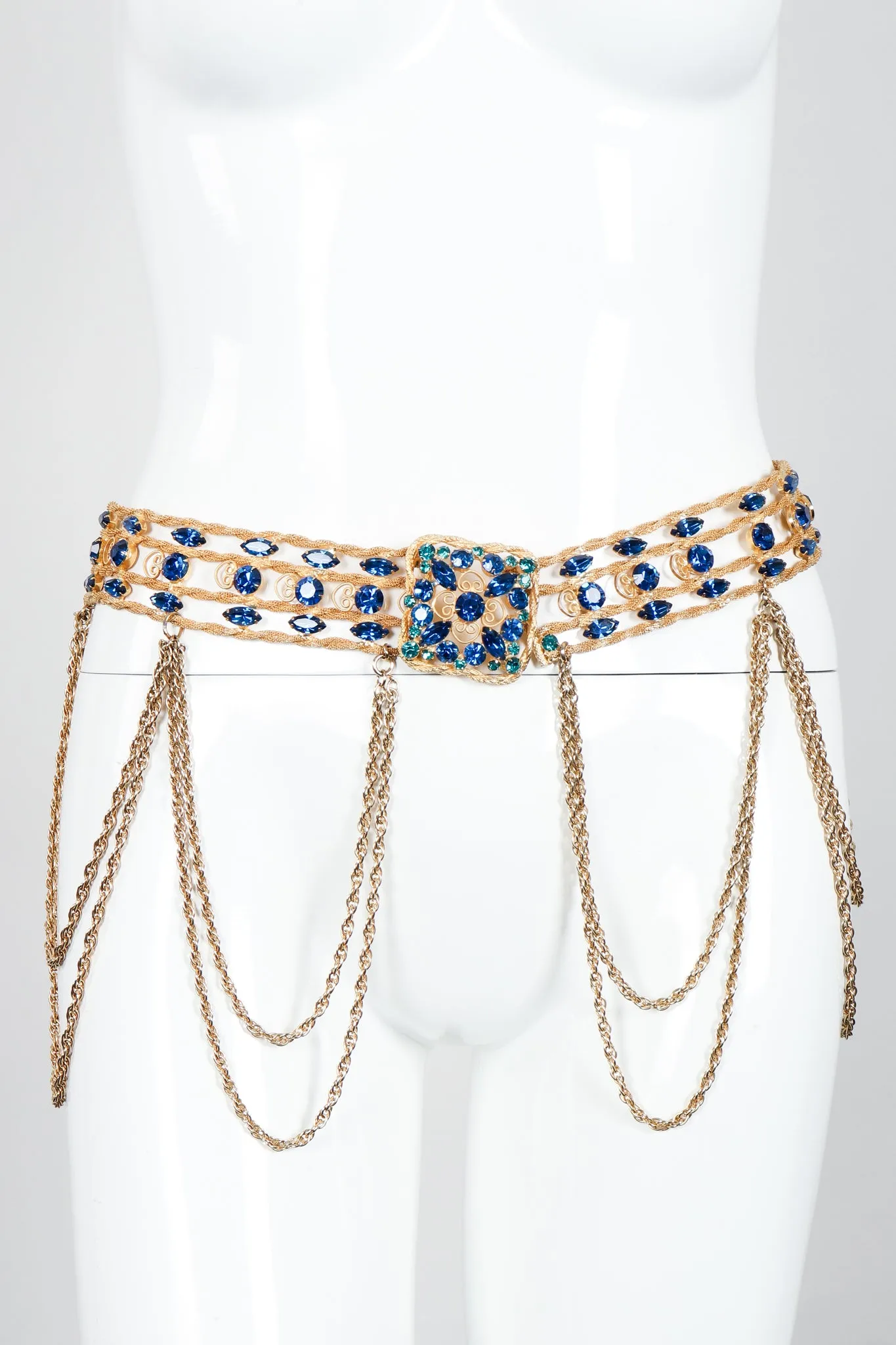 Draped Gold Gemstone Belt