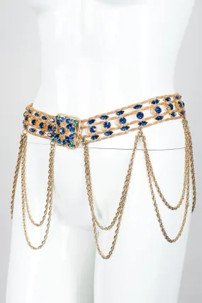 Draped Gold Gemstone Belt