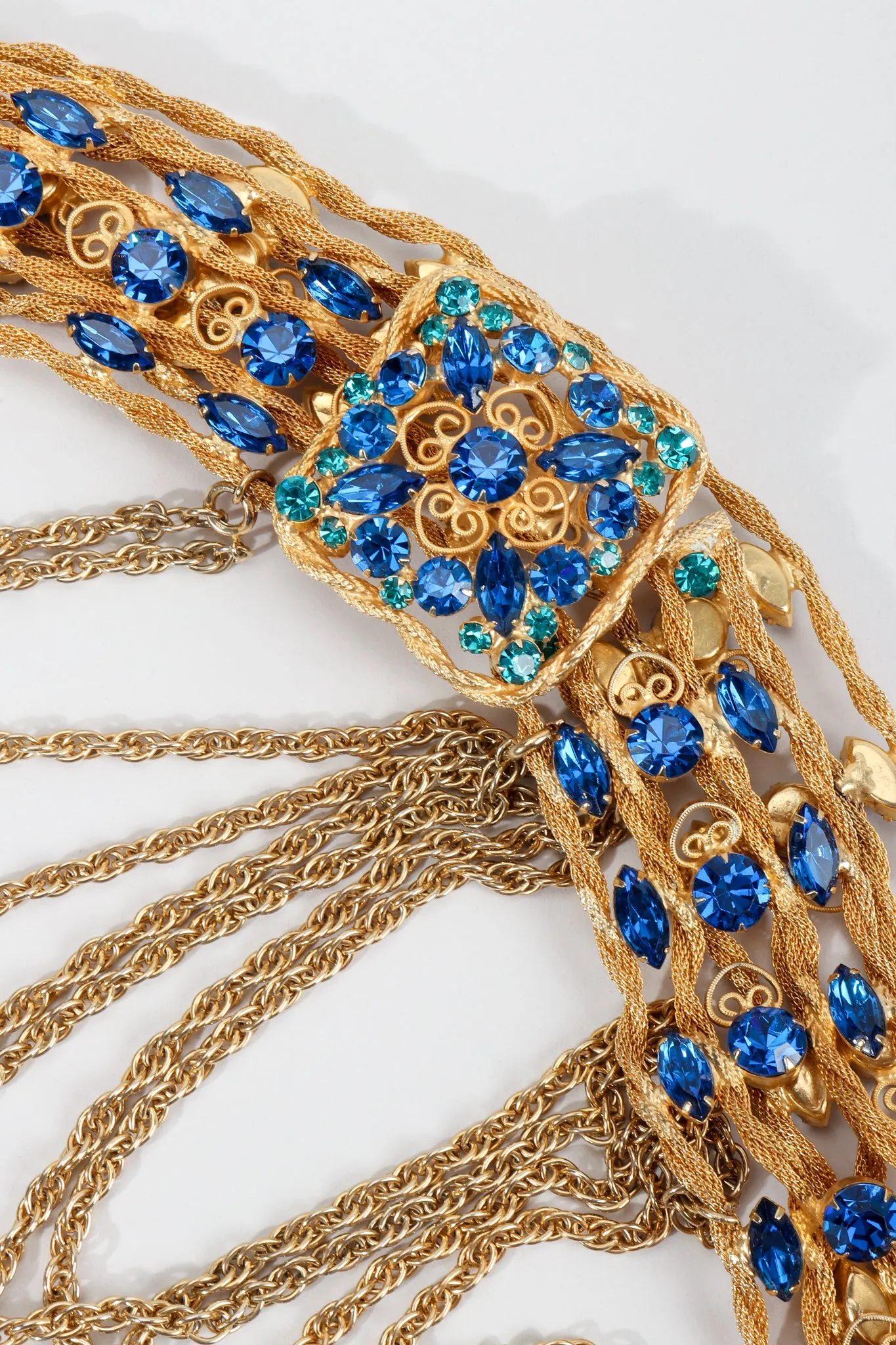 Draped Gold Gemstone Belt