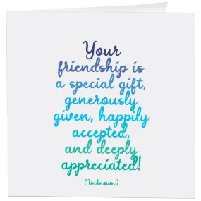 Friendship Is Special Greeting Card