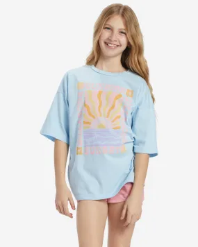 Girls Sunrise To Sunset T-Shirt - Bliss Blue