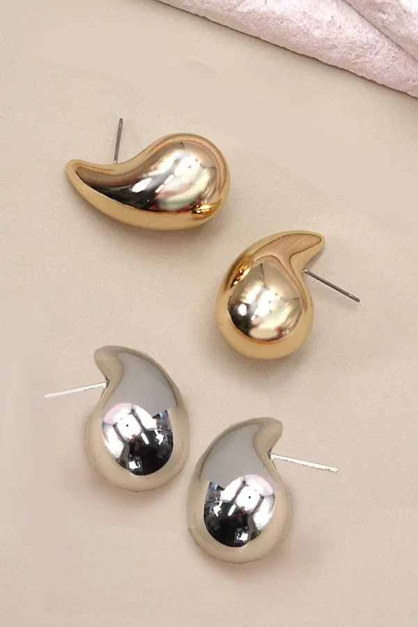 Gold Teardrop Stud