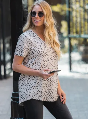 Leopard Loose Cut Casual Short Sleeve Top