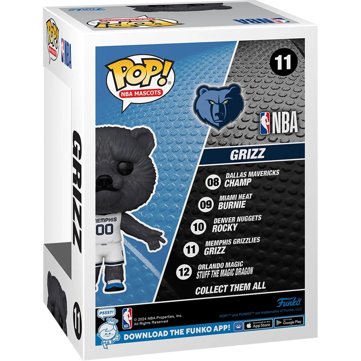 NBA Mascots Memphis Grizz Funko Pop! Vinyl Figure #11