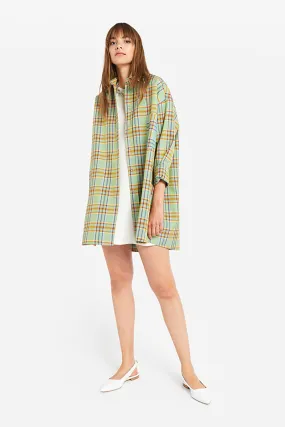 OTTOD'AME OVERSIZED SHIRT GREEN PLAID