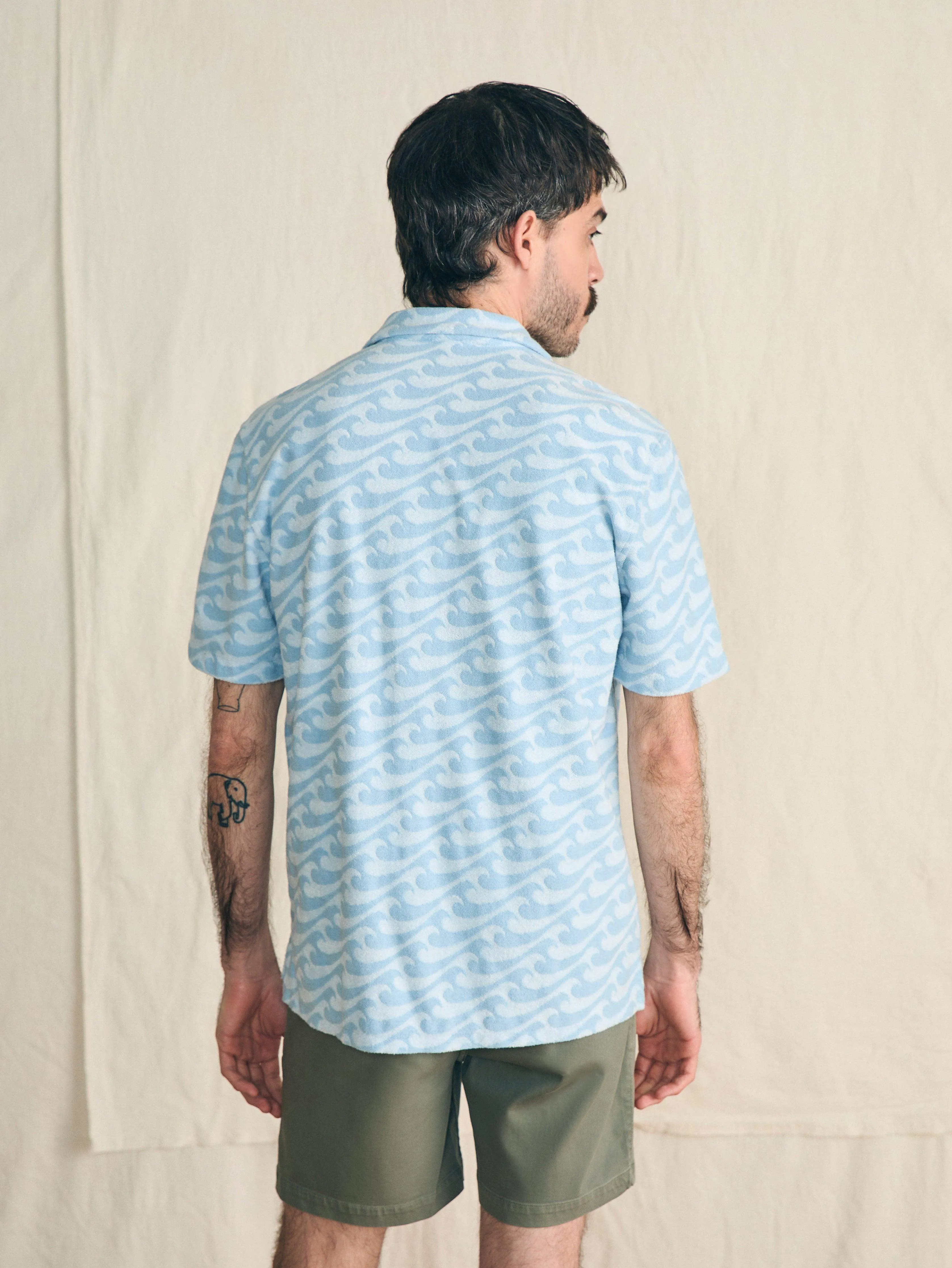 Short-Sleeve Cabana Towel Terry Shirt - Endless Peaks