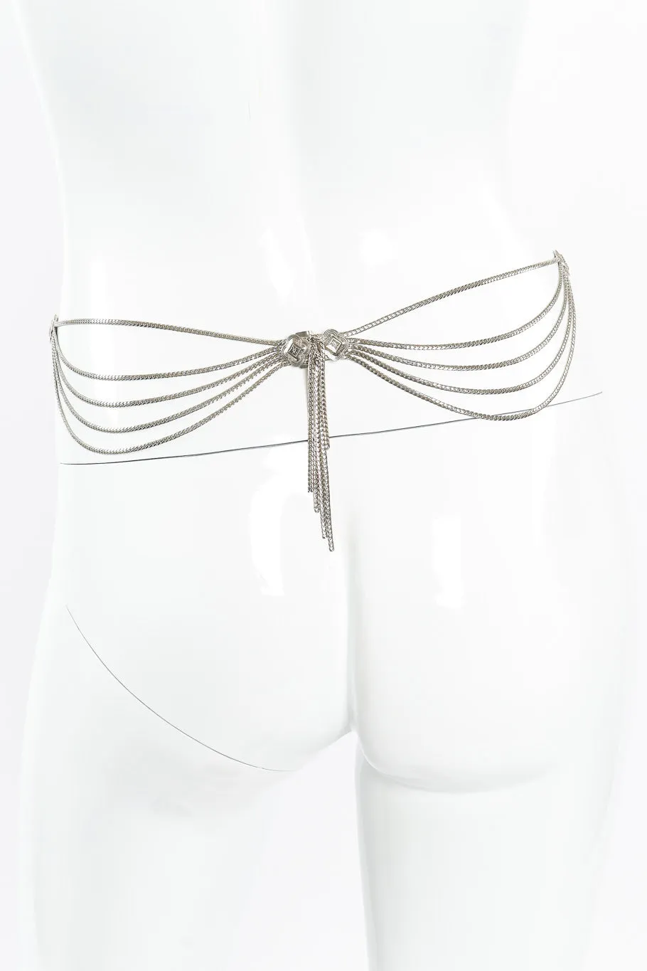 Silver Draped Waist Chain Belt