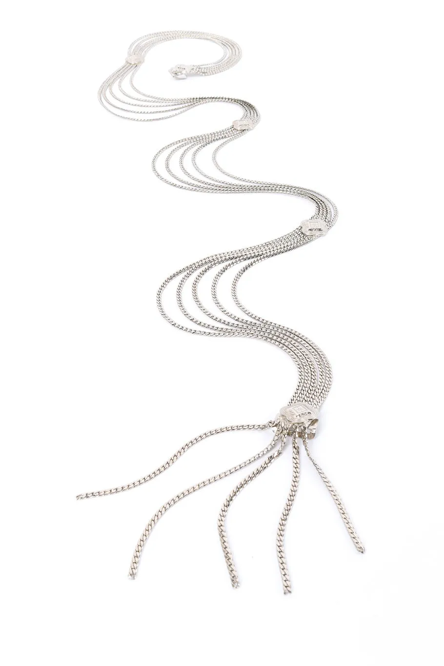 Silver Draped Waist Chain Belt