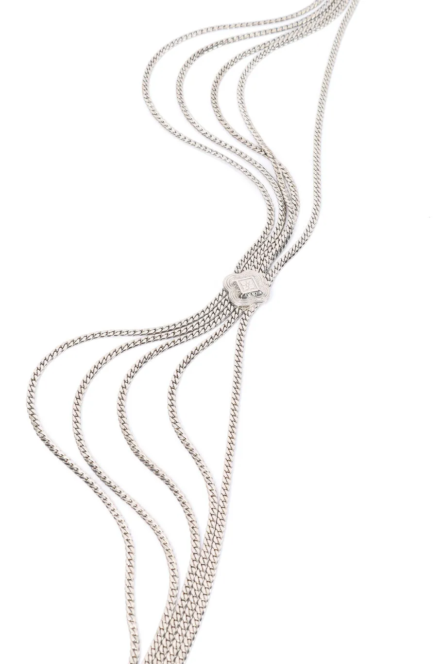 Silver Draped Waist Chain Belt