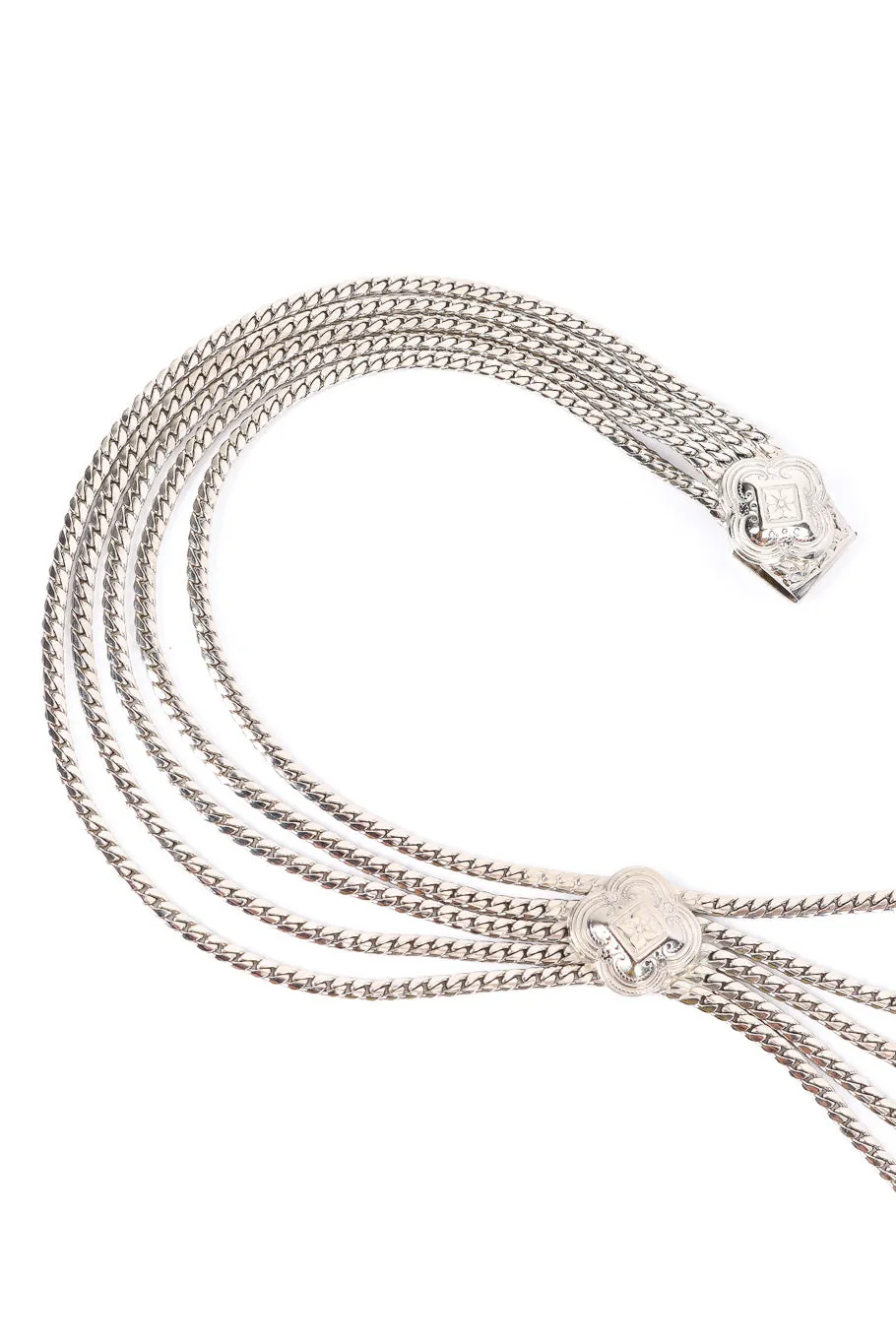 Silver Draped Waist Chain Belt