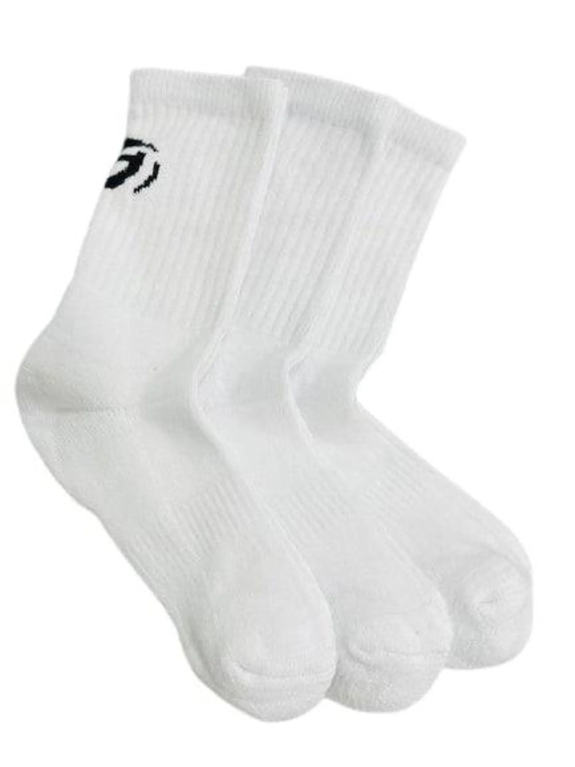 White Crew Socks for Women in Combed Cotton