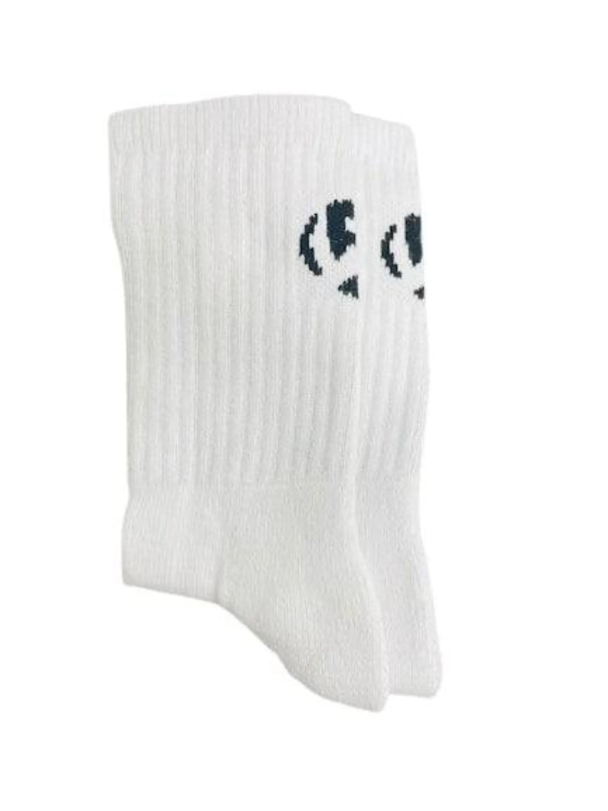 White Crew Socks for Women in Combed Cotton